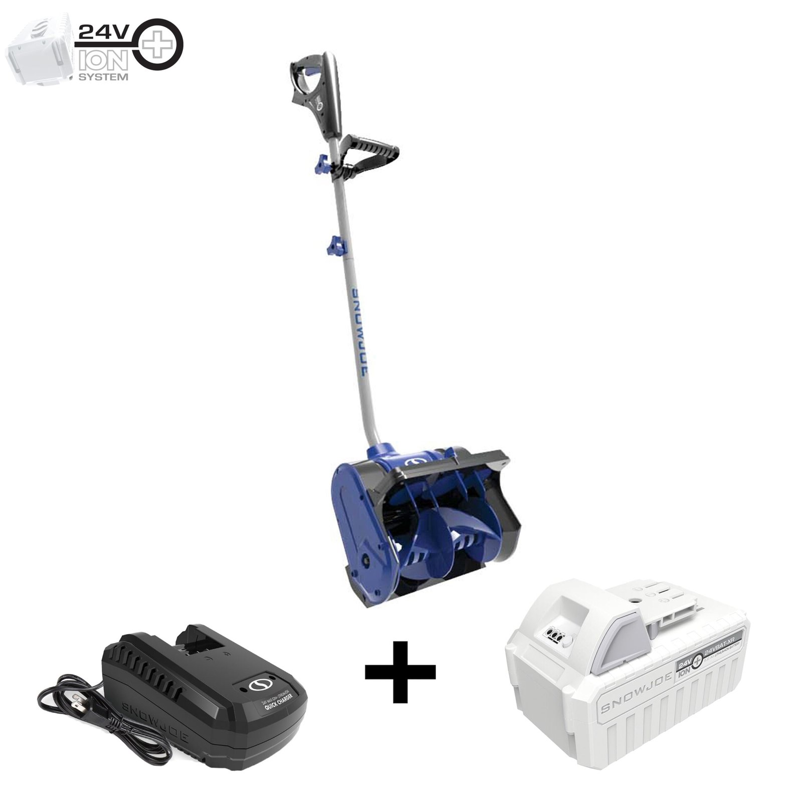 12 inch cordless snow shovel: Snow Joe 24V-SS12-XR 24-Volt* IONMAX Cordless Snow Shovel Kit | 12-inch (Blue), stock numb