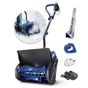 Snow Joe 24-Volt* IONMAX Cordless Snow Shovel Bundle | W/ 4.0-Ah Battery, Charger, Cover, Ice Scraper and, stock 24V-SS13-TV1