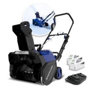 Snow Joe 24V-X2-SB18-GO 48-Volt* IONMAX Cordless Snow Blower Kit | 18-Inch | W/ 2 x 4.0-Ah Batteries + Charger, stock 24V-X2-SB18-GO