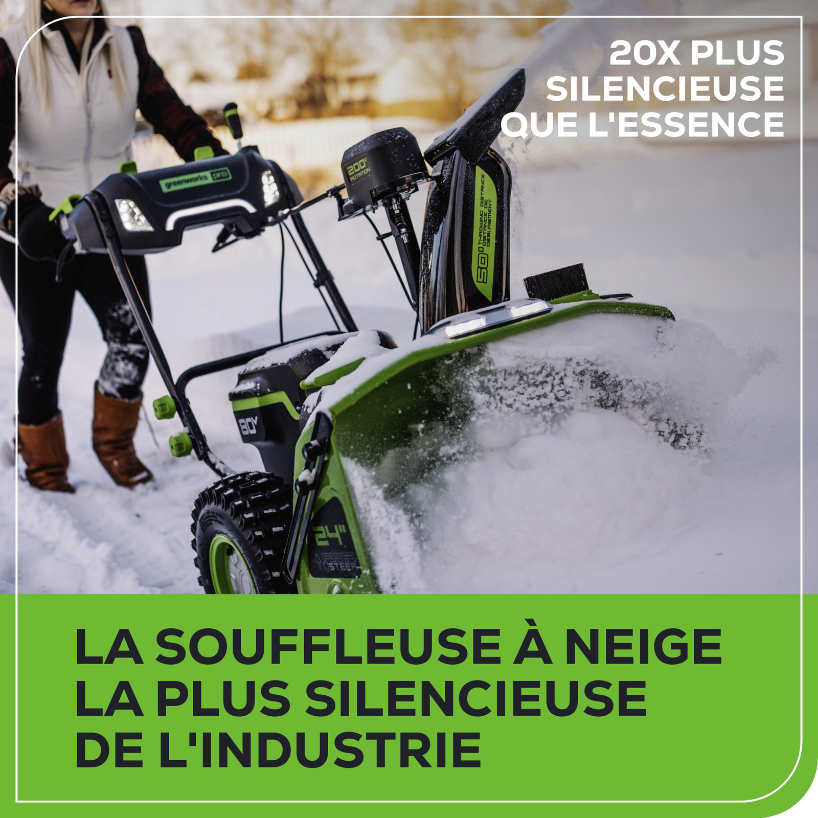 Greenworks 80V 24 inch Dual Stage Snow Thrower (Tool Only), view 16