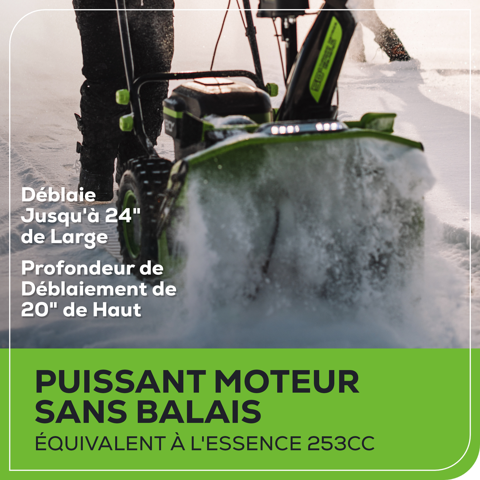 Greenworks 80V 24 inch Dual Stage Snow Thrower (Tool Only), view 13