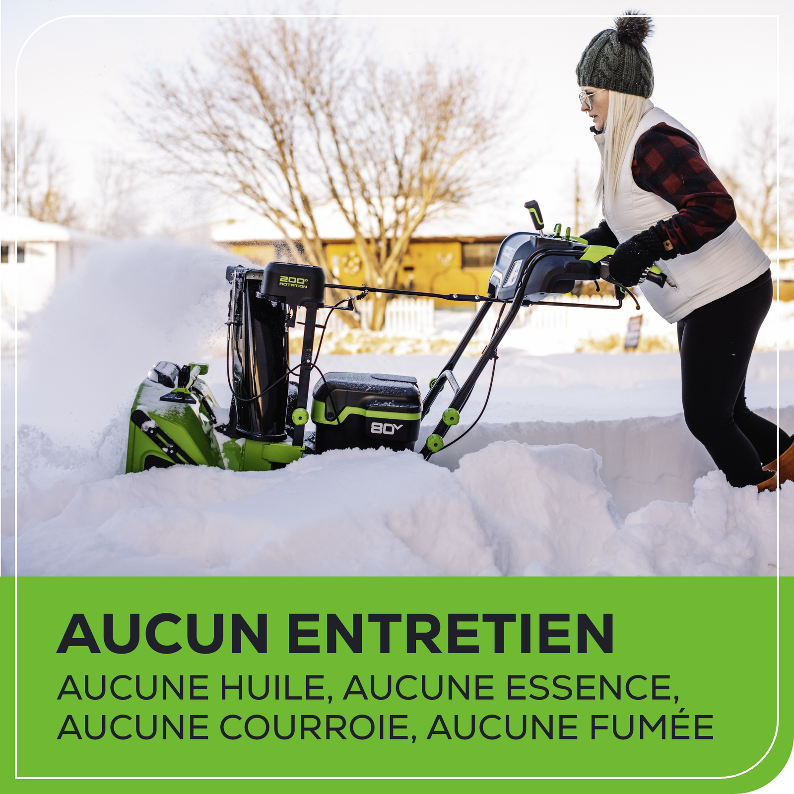 Greenworks 80V 24 inch Dual Stage Snow Thrower (Tool Only), view 14