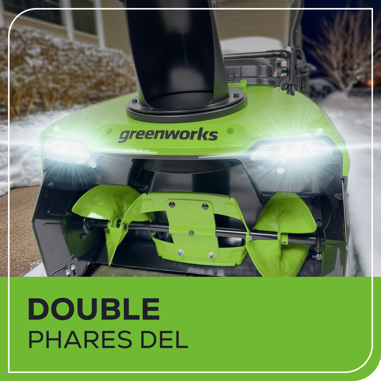 Greenworks 48V (24V x 2) 20 inch Brushless Snow Thrower, (2) 5.0Ah Batteries & 4A Dual Rapid Charger Included, view 16
