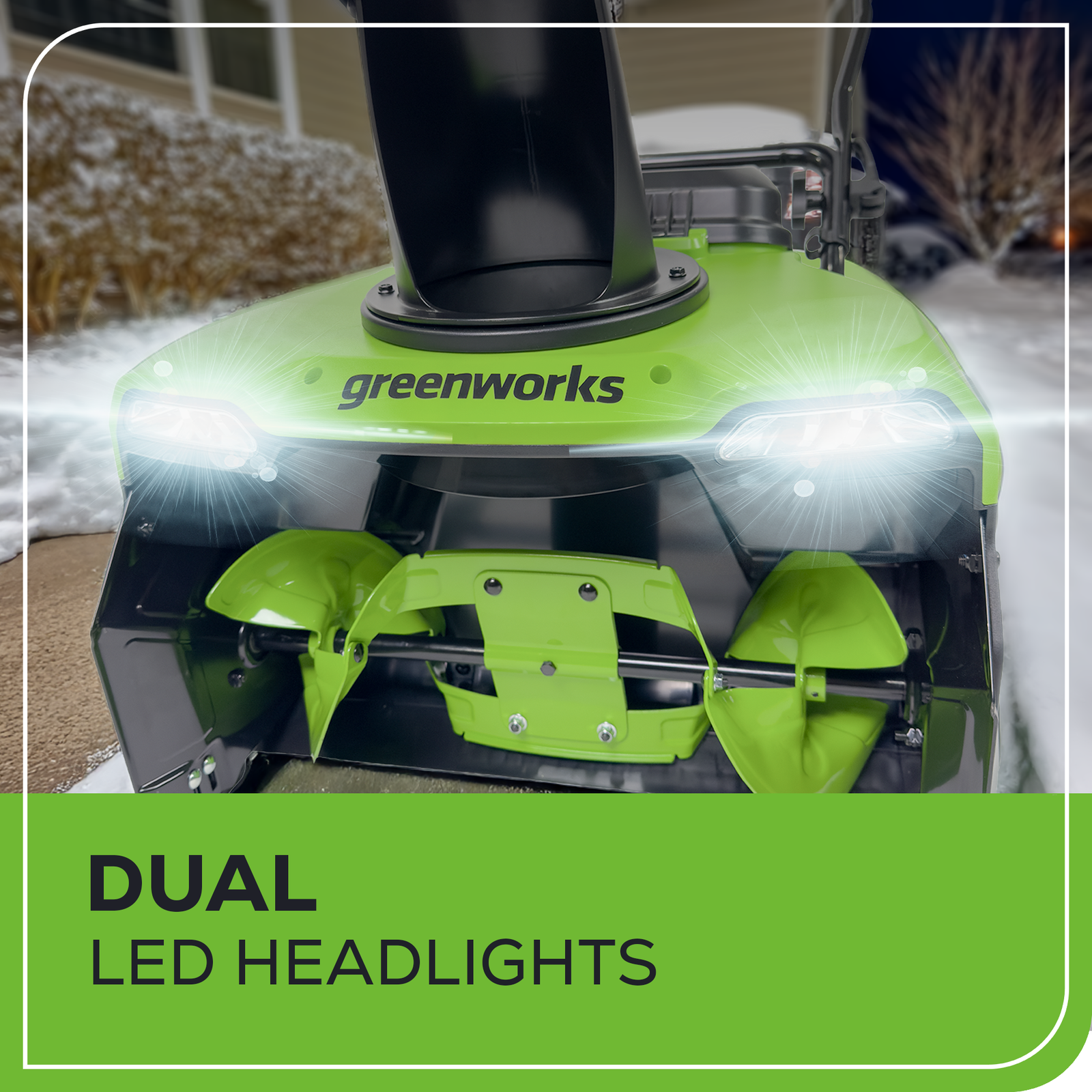 Greenworks 48V (24V x 2) 20 inch Brushless Snow Thrower, (2) 5.0Ah Batteries & 4A Dual Rapid Charger Included, view 8