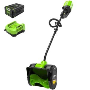Greenworks PRO 80V 12 inch Cordless Snow Shovel, 2.0Ah Battery and Charger Included, stock 2600602