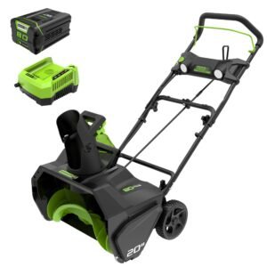 80V 20 inch Brushless Snow Thrower, 2.0Ah Battery and Charger Included, stock 2600402