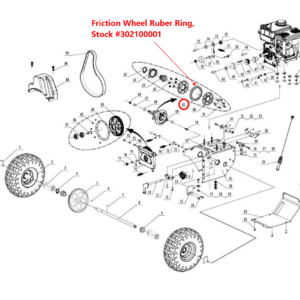 Friction Wheel Ruber Ring, stock 302100001