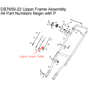 Upper Auger Cable, stock 303200002