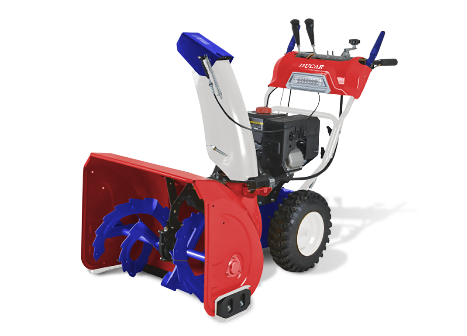 Snow Blowers Canada 28 inch two stage gas snow blower in red with heated handles, LED light and a 252 cc engine