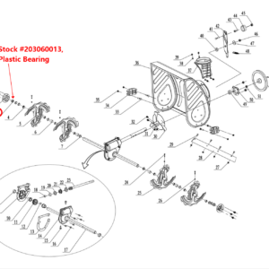 Plastic Hex Flange Bearing, stock 203060013