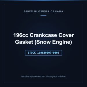 196cc Crankcase Cover Gasket (Snow Engine), stock 110830007-0001, replacement part for PowerSmart snow blowers