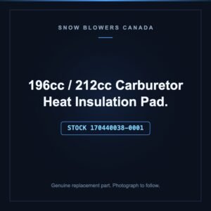 196cc / 212cc Carburetor Heat Insulation Pad., stock 170440038-0001, replacement part for PowerSmart snow blowers