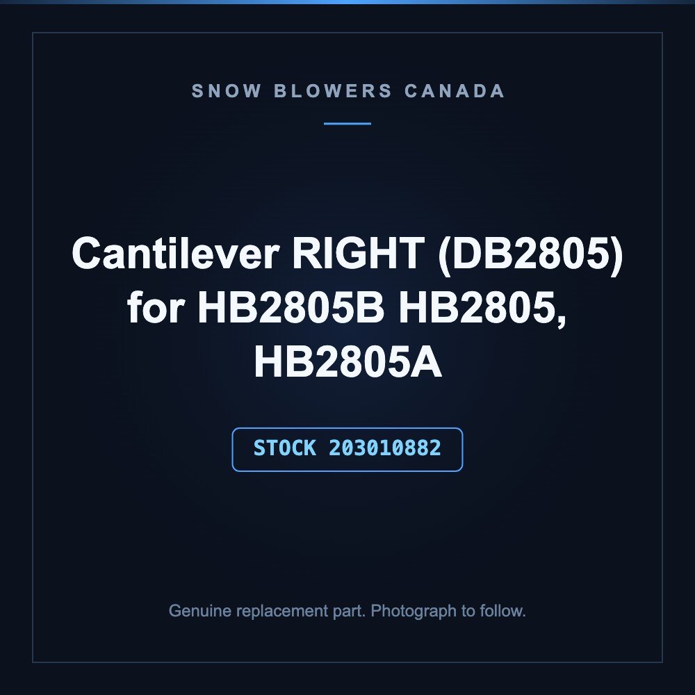 Snow blower cantilever right: Snow Blower Parts- Cantilever RIGHT (DB2805)-HB2805B HB2805,HB2805A, stock number 20301088