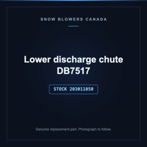 Lower discharge chute DB7517, stock 203011050, replacement part for PowerSmart snow blowers