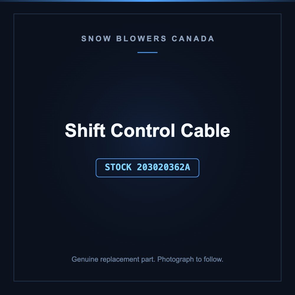 Shift control cable, the other control cable on a self propelled machine