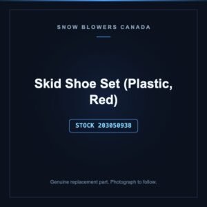 Skid Shoe Set (Plastic, Red), stock 203050938, replacement part for PowerSmart snow blowers