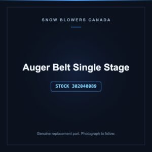 Auger Belt Single Stage, stock 302040089, replacement part for PowerSmart snow blowers