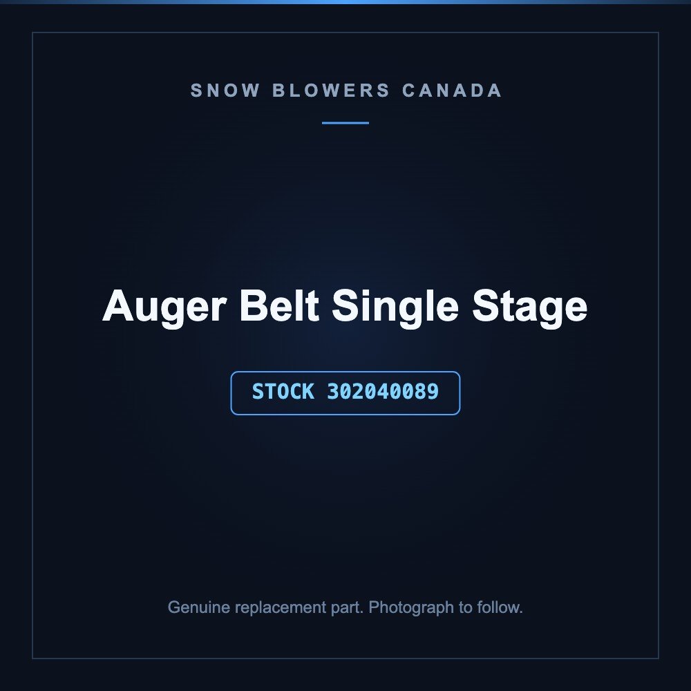 Auger belt, the cheapest cause of lost throw distance