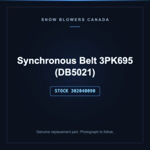 Synchronous Belt 3PK695 (DB5021), stock 302040090, replacement part for PowerSmart snow blowers
