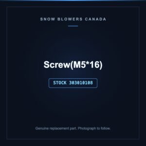 Screw(M5*16), stock 303010108, replacement part for PowerSmart snow blowers