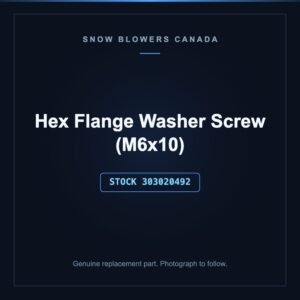 Hex Flange Washer Screw (M6x10), stock 303020492, replacement part for PowerSmart snow blowers