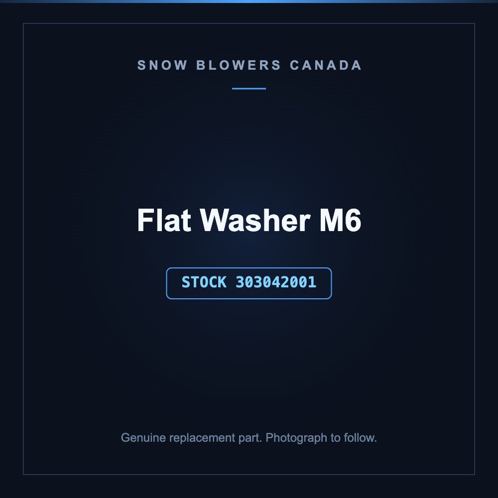 Snow blower flat washer m6: Snow Blower Parts, Flat Washer M6, Stock #303042001, stock number 303042001