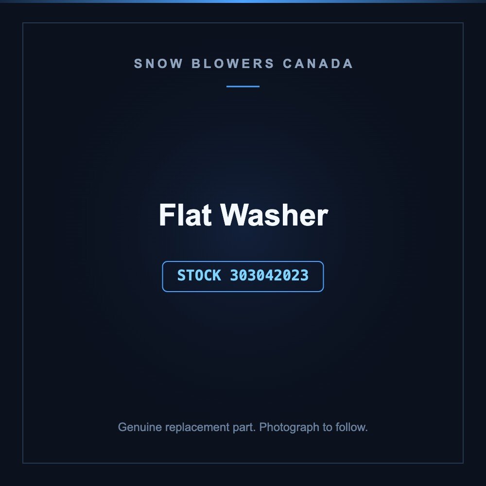 Snow blower flat washer: Snow Blower Parts, Flat Washer,Stock# 303042023, stock number 303042023