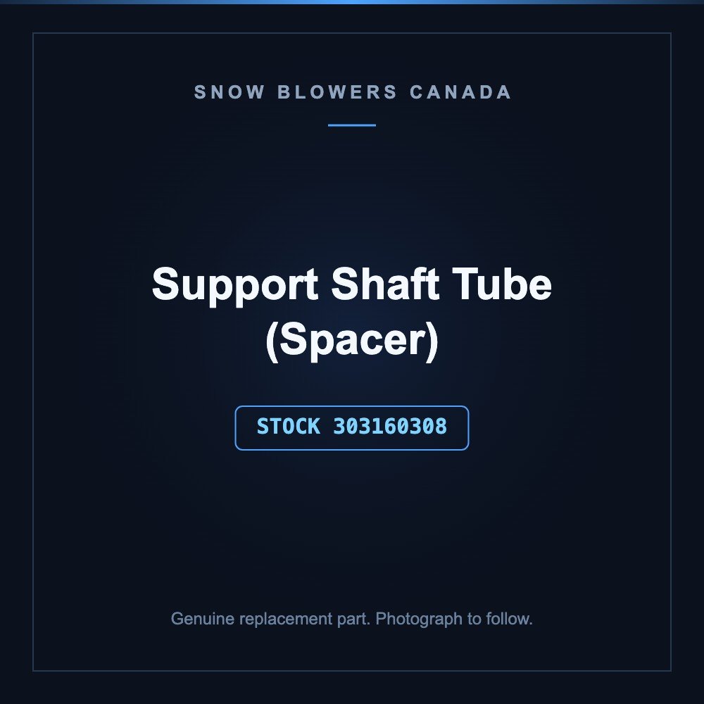 Snow blower support shaft tube: Snow Blower Parts, Support Shaft Tube (Spacer), Stock #303160308, stock number 303160308