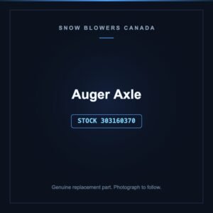 Auger Axle, stock 303160370, replacement part for PowerSmart snow blowers