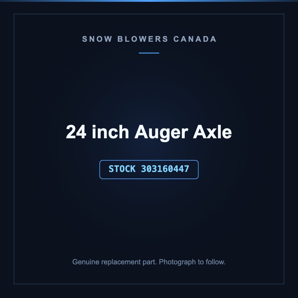 24 inch auger axle: 24 inch auger axle, stock 303160447, for DB7659H-22 and DB7651-26