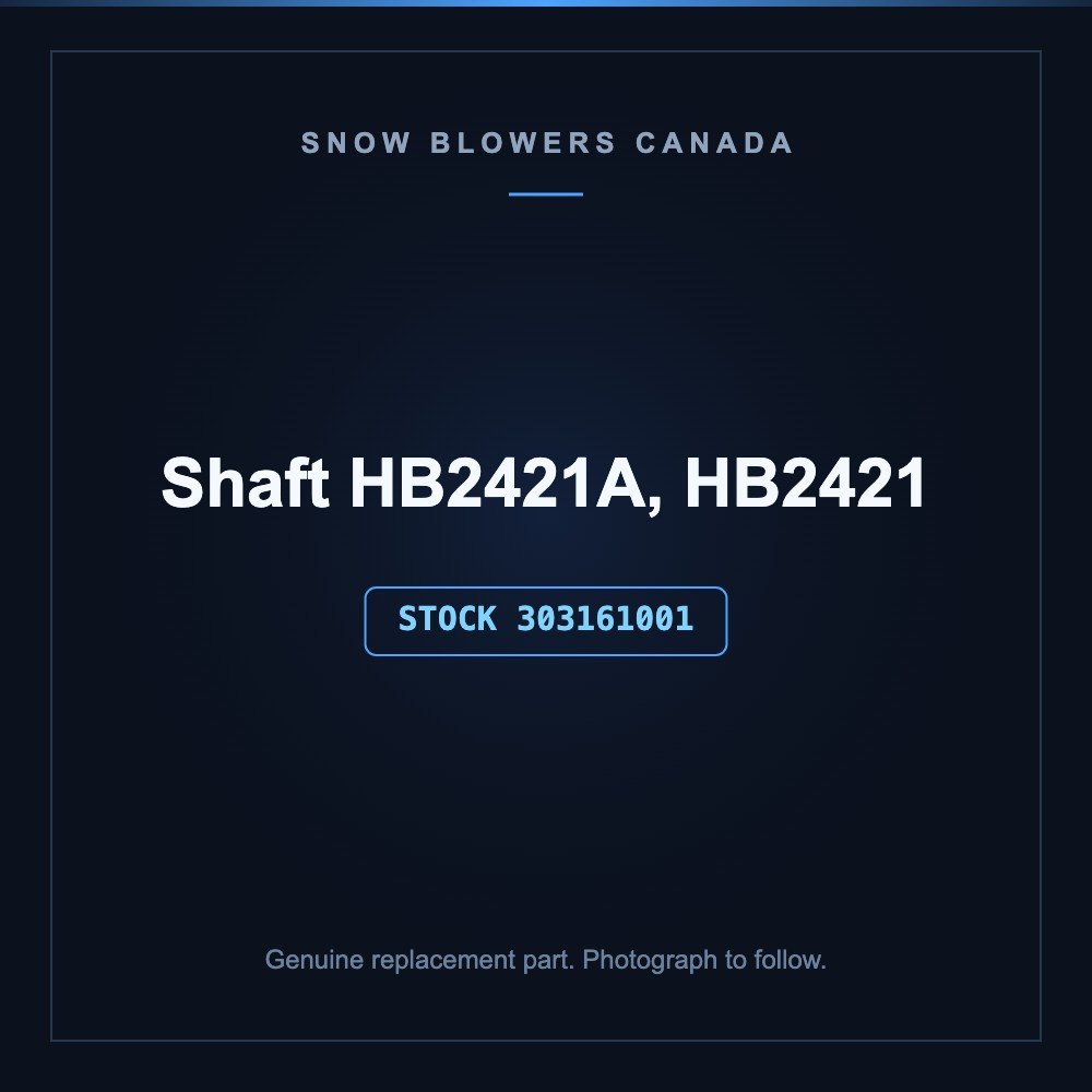 snow blower shaft hb2421a: Snow Blower Parts- Shaft HB2421A, HB2421, stock number 303161001