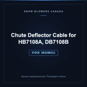 Chute Deflector Cable for HB7108A, DB7108B, stock 303200151, replacement part for PowerSmart snow blowers