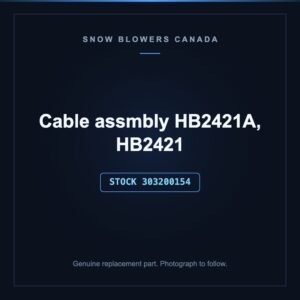 Cable assmbly HB2421A, HB2421, stock 303200154, replacement part for PowerSmart snow blowers